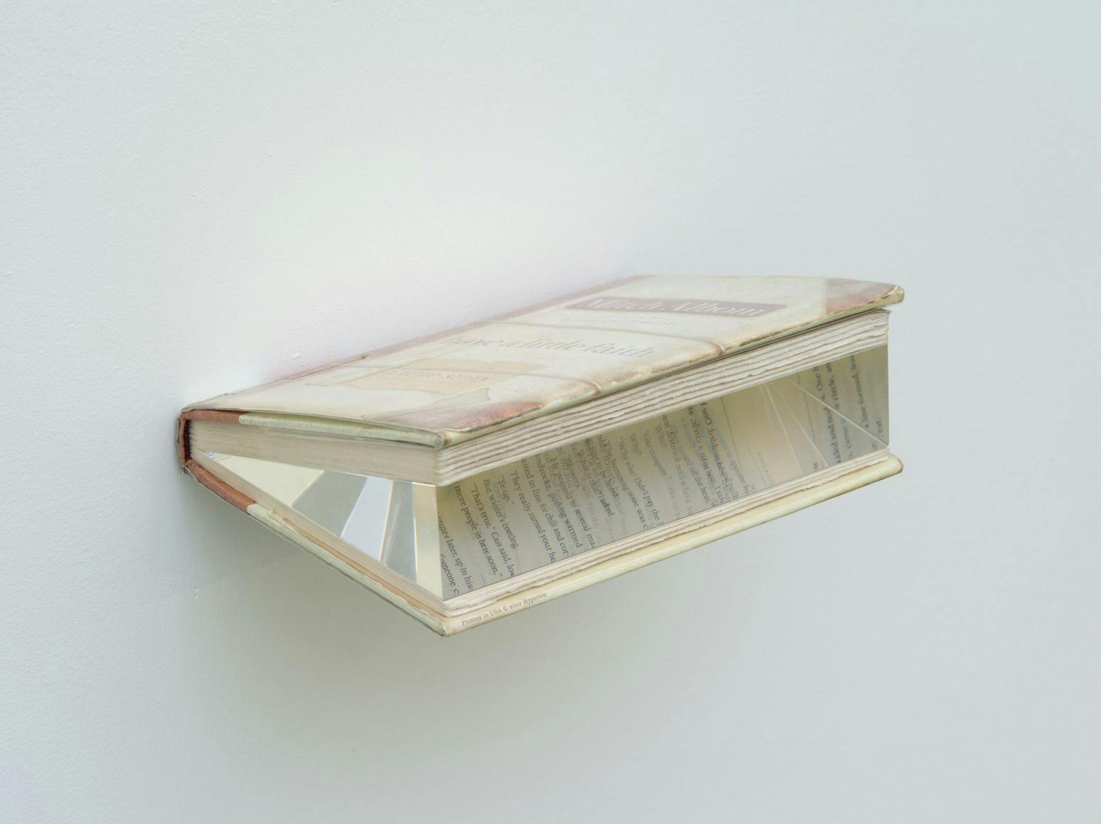 Untitled, n.d., Library book, glass, pressed flowers, dimensions variable, photo courtesy of Natalie Dilenno